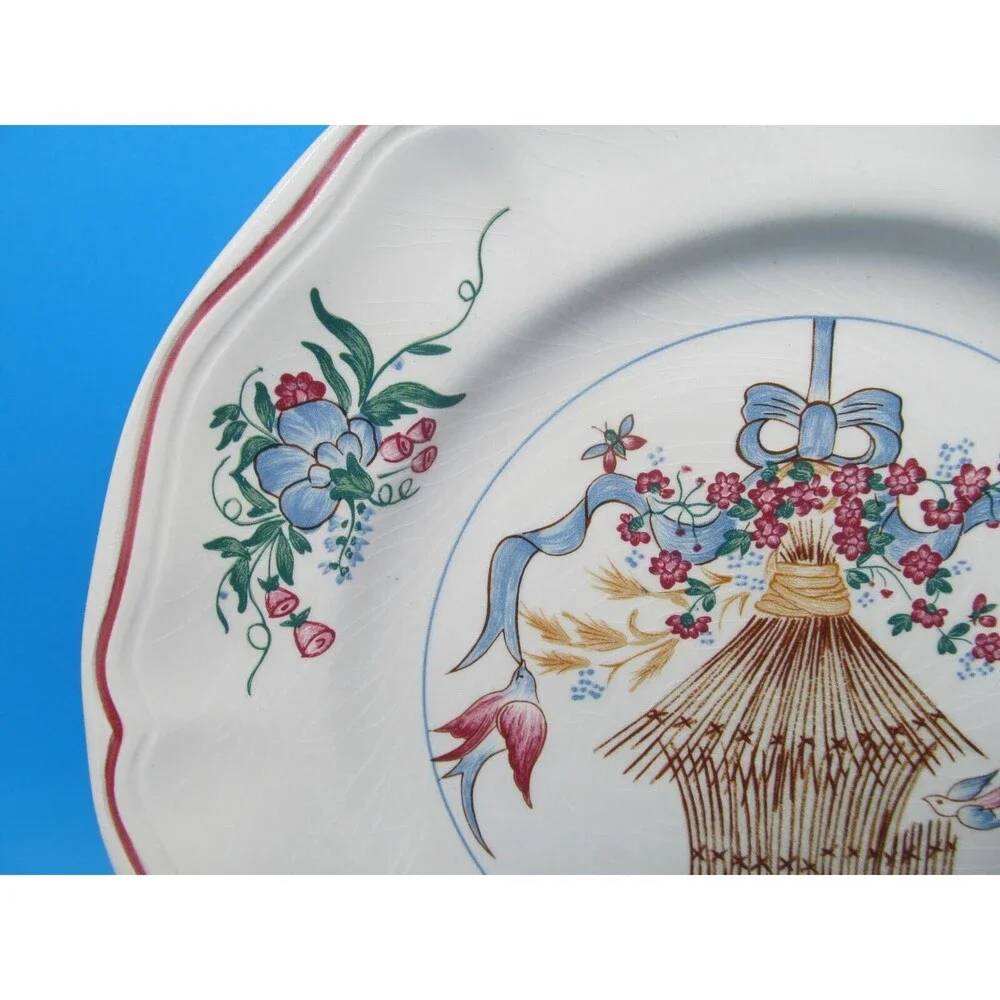 Longchamp Cheveuse Discontinued 10' Floral Birdcage Dinner Plate